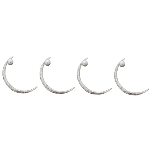 DOITOOL 4 Stück Haarnadel Haarschmuck Japanische Haarnadel Haarschmuck Für Frauen Haarnadel Aus Metall Frauenhaarstock Japanische Haaraccessoires Haartopper Fräulein Schmücken Perle Mond von DOITOOL