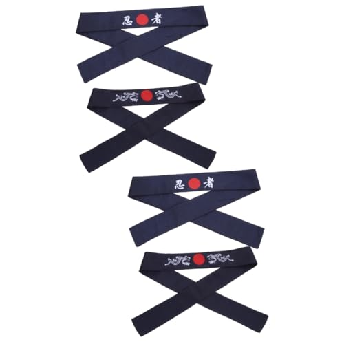 DOITOOL 4 Stück Japanisches Haarband Sport Stirnband Männer binden Bandanas für Männer Haargummi Koch-Stirnband japanisches Sport-Stirnband Japanischer Stil Kleidung Haarschmuck Schal Mann von DOITOOL