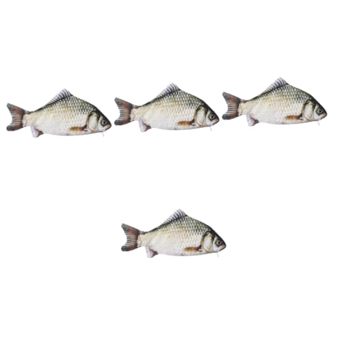 DOITOOL 4 Stück Kreatives Federmäppchen Fischform Realistisches Stiftemäppchen Multifunktionale Schreibtisch Organizer Tasche Robustes Schreibwaren Etui für Schule Büro für Schüler von DOITOOL