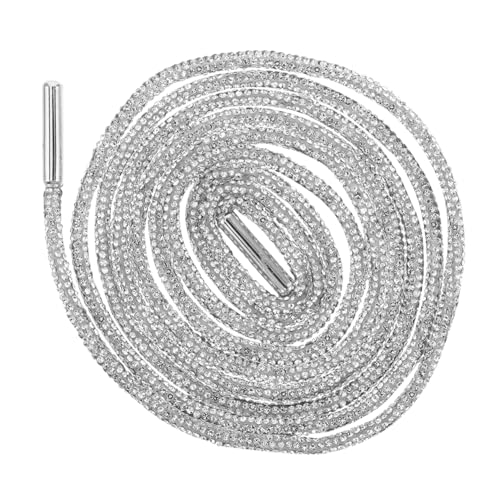 DOITOOL 4 Stück Kristall -Schneiderdekoration Strassschuhschnürsenkel für Frauen Schuhverzierungen Strassschnürsenkel Strass-Bling-Schnürsenkel Bling-Glitzer-Schnürsenkel Polyester Silber DOITOOL 4 Stück Kristall -Schneiderdekoration Strassschuhschnürsenkel für Frauen Schuhverzierungen Strassschnürsenkel Strass-Bling-Schnürsenkel Bling-Glitzer-Schnürsenkel Polyester Silber von DOITOOL