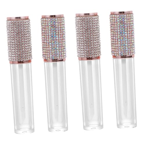 DOITOOL 4 Stück Leere Tube Lipgloss Mini-Lippenstift Mini-behälter Für Lippenglasuren Leere Lipgloss-Flaschen Leere Lipgloss-tuben Lipgloss-zubehör Abs Mode Patch von DOITOOL