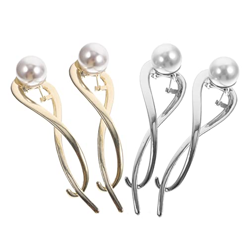 DOITOOL 4 Stück Perlen Haarnadeln Vintage Haarklemmen Für Mädchen Zarte Haarschmuck Für Hochzeiten Partys Metall Haarspangen Für Mitteldickes Langes Haar Dekorative Haarnadeln Für von DOITOOL