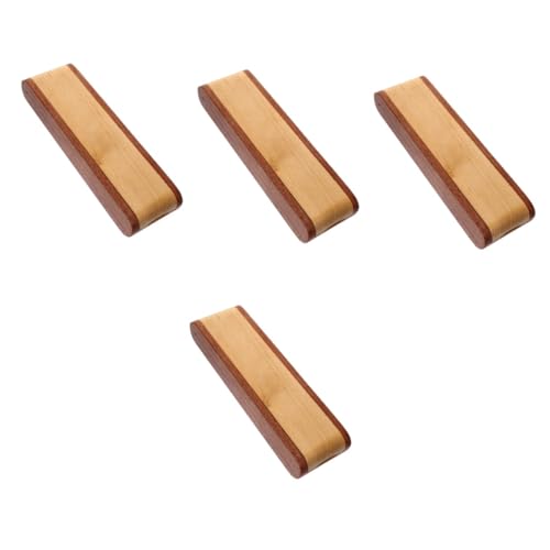 DOITOOL 4 Stück Stilvolles Holzkugelschreiber Geschenkset Einzelloch Stifthalter mit Praktischem Verschluss für Geburtstagsgeschenke Geschäftspräsentationen und Studentenbedarf Schützt von DOITOOL