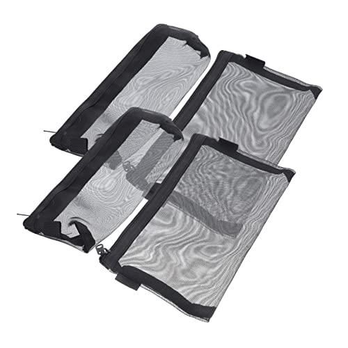 DOITOOL 4 Stück Teiliges Transparentes Mesh Federmäppchen mit Reißverschluss Große und Kleine Stifttasche Multifunktional für Schule Kosmetik und Schreibwaren Langlebige und Kratzfeste von DOITOOL