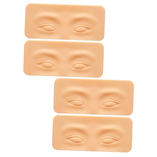 DOITOOL 4 Stück Übungsblock für Augenbrauen gefälschte menschliche Haut Trainingshaut aus Silikon lidschatten Make-up-Trainingshaut Augen-Make-up-Übungsgesicht bilden 3d von DOITOOL