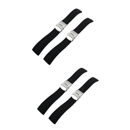 DOITOOL 4 Stück Uhrenarmband Uhrengürtel Silikonarmband 22mm Silikonband Uhrenständer Für Herren 22-mm-armband Uhrenersatz 22 Mm Silikonarmband Schwimmergurt Für Die Kamera Ersetzen Sport von DOITOOL