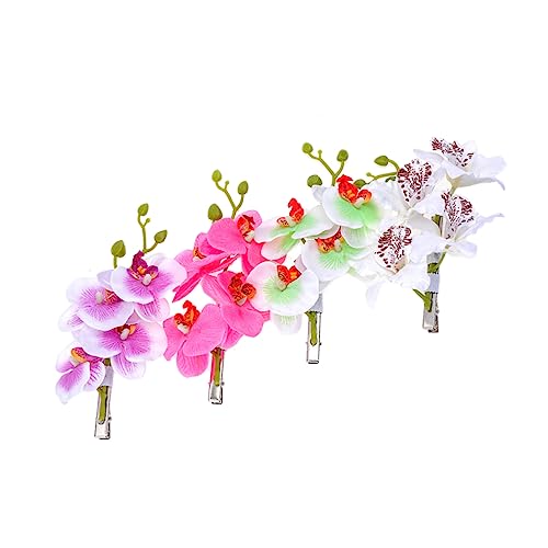 DOITOOL 4stücke Blumenhaarnadel Orchideen-haarschmuck Künstlicher Phalaenopsis Haarschmuck Für Mädchen Frauen Damen Tuch Blumen Haarnadeln Als Dekoration Für Hochzeiten Festivals Reisen von DOITOOL