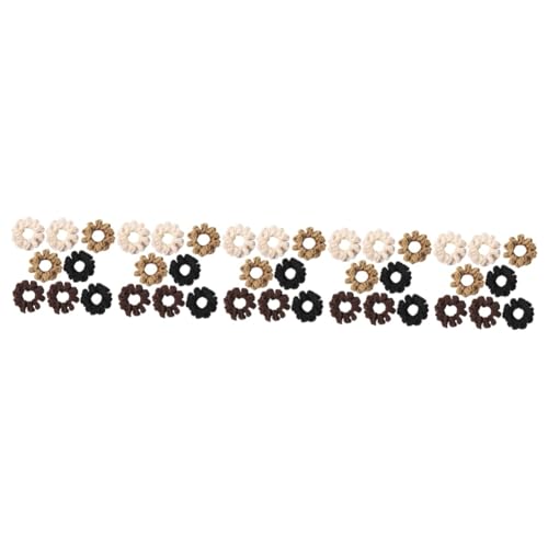 DOITOOL 40 Stk Raupenhaarseil Haarschmuck Für Damen Haarband Für Mädchen Haargummis Für Damenhaar Kleine Scrunchies Bänder Für Haare Handspiegel Frauen Kugelkopf Fräulein Stoff Elastisch von DOITOOL