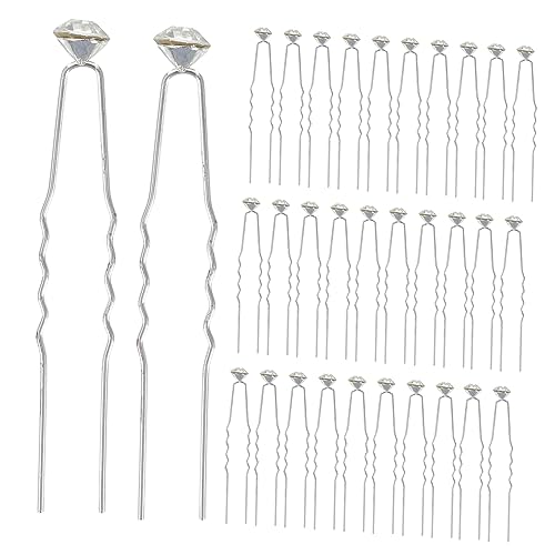 DOITOOL 40 Stücke Strass Haarnadel Set Hochzeit Haar Für Braut Hochsteckfrisur Haar Zubehör Elegante Strass Haar Stick von DOITOOL