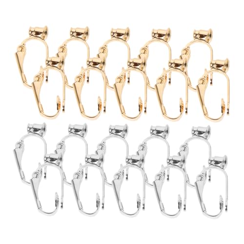 DOITOOL 40stücke Ohrringclips Clip Ohrringe Ohne Piercing Komponenten Zur Schmuckherstellung Inklusive Ohrring-pads Für Damen Ohrclip Zubehör von DOITOOL