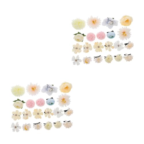 DOITOOL 42 Stk Haarnadel Kleinkind-Tiara mittlere Klauenclips Haarblumen Haarspangen Haarklammer Blumenklammern Haarspange die Blumen Kopfbedeckung Blumenclip Baby Seidentuch von DOITOOL