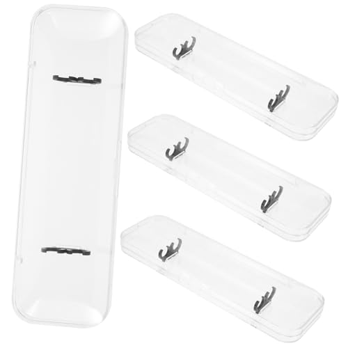 DOITOOL 4stücke Federmäppchen Zwei Fächern Wiederverwendbare Stiftbehälter Mehrzweck-geschenkboxen Für Stifte Praktische Aufbewahrungsboxen Transparente Stiftboxen von DOITOOL