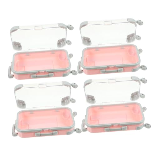 DOITOOL 4stücke Teiliges Mini Kosmetik Koffer Für Falsche Wimpern Tragbare Make-up Aufbewahrungstaschen Mit Weichem Innenfutter Für Reisen Und Alltag Für Frauen Und Mädchen von DOITOOL