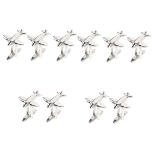DOITOOL 5 Paare Herren Manschettenknöpfe Flugzeug Design Hochwertigem Anzug Manschettenknöpfe für Besondere Anlässe Langlebig und für Männer von DOITOOL