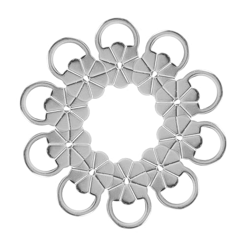 DOITOOL 5 Paare Metall Ohrstecker Rückseiten Blütenform Schwerer Ohrringheber Sicherer Halt Verhindert Hängende Ohren Passend für Damen Mädchen von DOITOOL