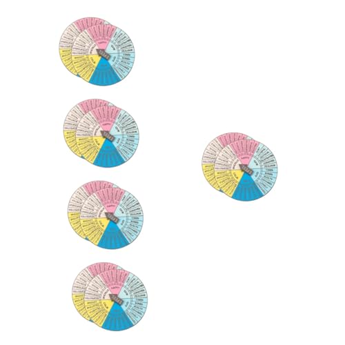 DOITOOL 5 Sätze Feeling Wheel Abzeichen Emotionen Rad Dekoration Tragbares Feeling Wheel Deko Für Rucksäcke Und 2 Stück * 5 von DOITOOL