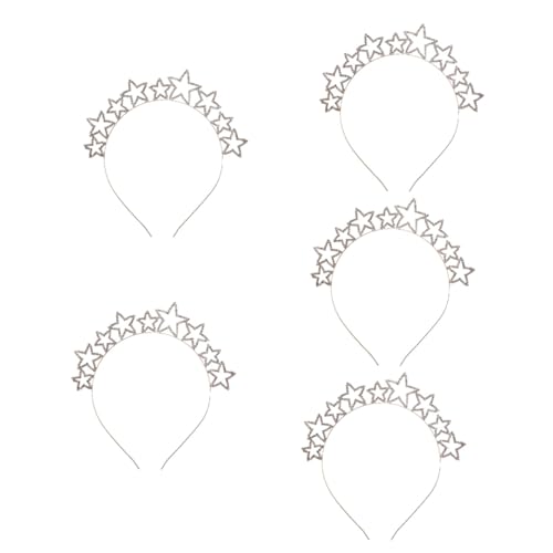 DOITOOL 5 Stk Sterne Stirnband damen stirnbänder Hochzeits-Haarreifen Haarschmuck für die Hochzeit Tiara Haarreifen für Mädchen geburtstag haarband Kopfbedeckung Ausgabekarte Kind von DOITOOL