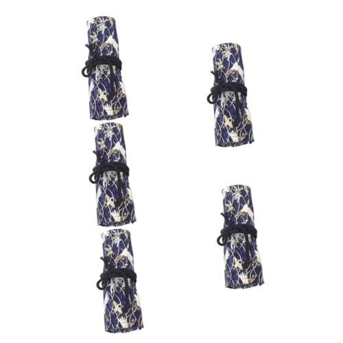 DOITOOL 5 Stück Roll Up Stifttasche im Chinesischen Stil Große Kapazität Fächer für Buntstifte und Pinsel für Zeichnen mit Schutzfunktion und Einfachem Transport von DOITOOL