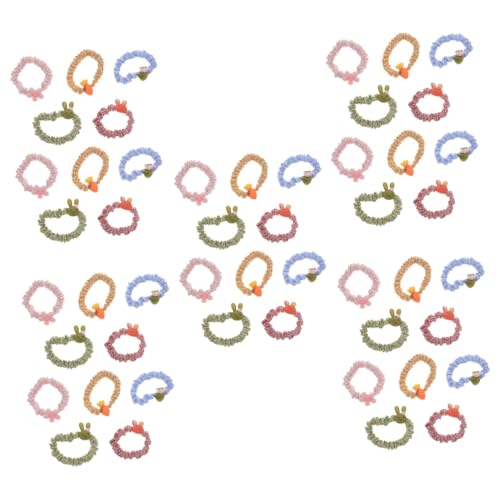 DOITOOL 50 Stück Haarseil für Kinder knusprig hoher Ring Seile Gummibänder für Kinder Haarbänder haarschmuck Haargummi Pferdeschwanzhalter niedlich Stirnband Haarring Mädchen Gummiband von DOITOOL