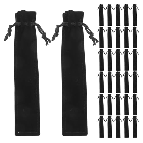 DOITOOL 50-teiliges Stifteetui: Tragbare Stifte-Aufbewahrungstasche mit Kordelzugverschluss zur Aufbewahrung von Schreibwaren – kleine Samtbeutel für Reise von DOITOOL