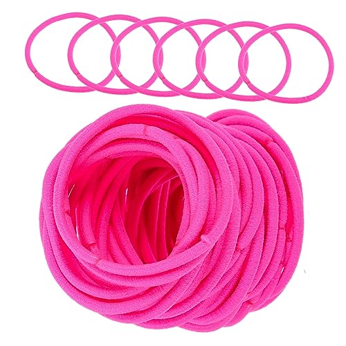 DOITOOL 50Stücke Haargummis Neon Haarstrick Elastische Ponytail Halter für Damen und Elastisch Metallfrei für Verschiedene Haarstile Sport und Freizeit von DOITOOL