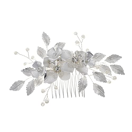 DOITOOL Braut Haarspange 5St Blumenkamm haarschmuck Braut Hochzeit Haarkamm Blumenblatt Haarkamm Tiara braut haar seitenkamm braut haarkamm Strasssteine Kopfbedeckung Strass von DOITOOL