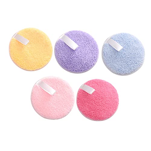 DOITOOL 5St Runde Reinigungspads Abschminkpads Make-up-Puff Körper puff Handtuch handtücher abgerundeter Hauch einfache Puffs waschbar Wattepad Zubehör Puderquaste Frau von DOITOOL
