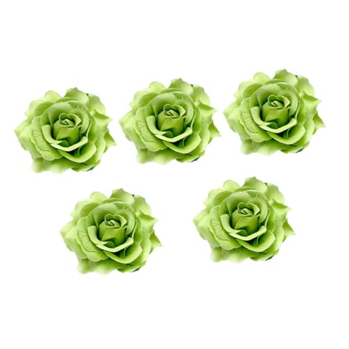 DOITOOL 5St grüne Blumenclips Haarspange Rosen-Haarspangen für Frauen Haarnadel Haarklammer Tiara Rosenkorsage Blumenbrosche Halloween Roségold Stift Kopfbedeckung Braut Haarschmuck von DOITOOL