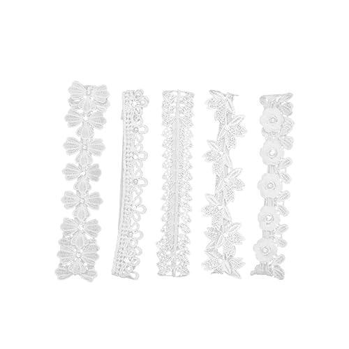 DOITOOL 5St Spitzenhaarband für Kleinkinder Stirnband für Baby Spitzen Stirnband Baby Spitze Kopfschmuck elastisches Spitzenstirnband haarschmuck Krone Kopfbedeckung Weiß von DOITOOL