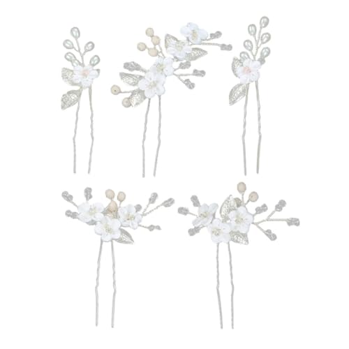 DOITOOL 5st Haarnadel Haarnadel Dekorative Haargabel Haarschmuck Blumenhaarnadel Haarnadeln Für Mädchen Haarnadel Für Frauen Haarklammer Für Haare Tiara Braut Hochzeit Kopfbedeckung Taohua von DOITOOL