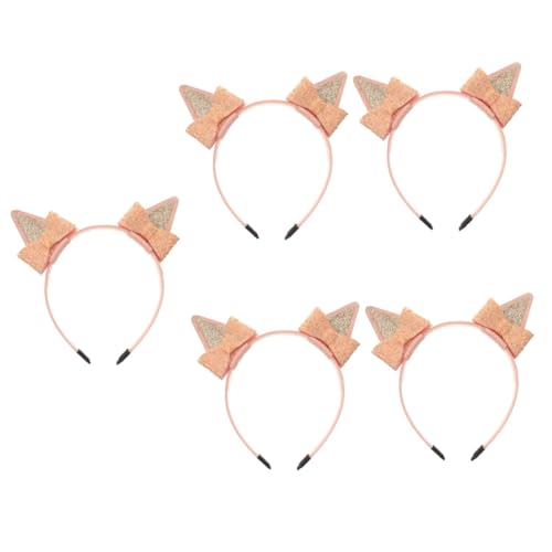 DOITOOL 5st Stirnband Dekorationen Für Katzenpartys Haarreifen Für Katzenohren Katze Kopfschmuck Frauen Party Kopfschmuck Tierischer Kopfschmuck Haarschmuck Metall Fräulein Bilden Ohrringe von DOITOOL