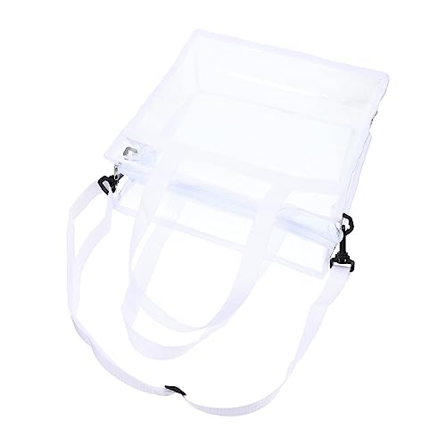 DOITOOL 5st Transparente PVC-Tasche Durchsichtige Tragetaschen Reisegeldbörse Reise-Kosmetiktasche Klare Make-up-Taschen Für Frauen Reise-Crossbody Draussen Damen Weiß Schultertaschen von DOITOOL