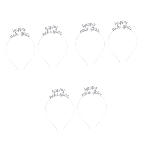 DOITOOL 6 Stk 2020 Silvester Tiara Partyzubehör für Silvester 2023 haar zubehör haarschmuck weihnachtsdeko geschenk glänzendes Kristall-Stirnband Strass-Stirnband Legierung Kopfbedeckung von DOITOOL