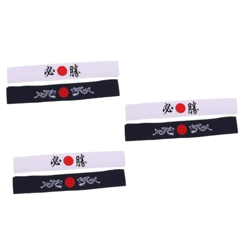 DOITOOL 6 Stk Bushido-stirnband Leere Augencremetube Elegante Kleidung Für Männer Gemelos Para Camisa De Hombre Baumwolldekor Stirnbänder Bedrucken Japanisch Sushi Kind Baumwolle Geist Hut von DOITOOL