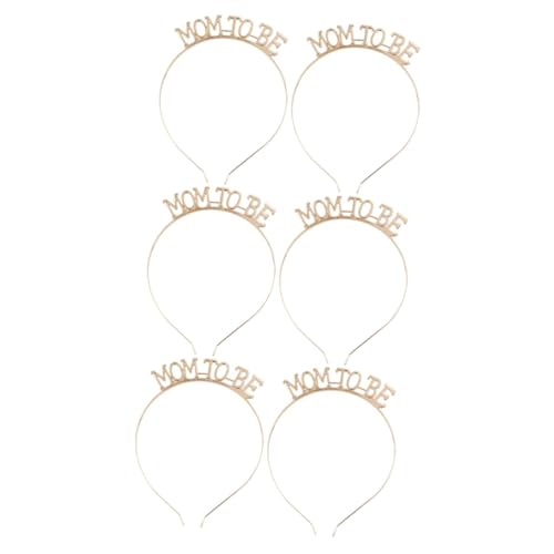 DOITOOL 6 Stk Geschenk der zukünftigen Mutter Mama soll Stirnband sein Baby Stirnbänder Partykostüm Tiara Party-Stirnband Hochzeit Haarband Buchstabe Krone Hut Kopfbedeckung kleiner Junge von DOITOOL