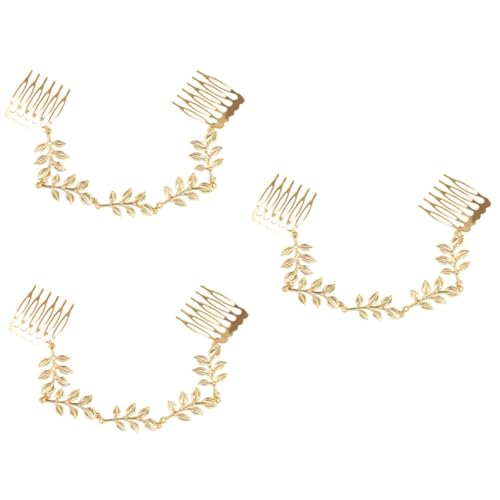 DOITOOL 6 Stk Kette Haarkamm Hochzeit Haarkamm Haarschmuck für die Braut Brauthaarkamm Vintage Haarkamm Süss Quastenkette Damen von DOITOOL