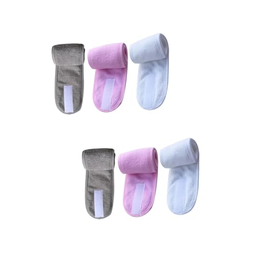 DOITOOL 6 Stk Klett maske Make-up Schönheit Haar band Haarband Handtücher fürs Fitnessstudio Stirnband Make-up-Tücher Tiara Kopftuch zum Waschen des Gesichts Haarreifen Spa Schal Handtuch von DOITOOL