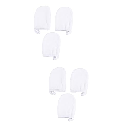 DOITOOL 6 Stk schmutziges Gesicht Puff weiße Reinigungshandschuhe Puderquaste Schwämme Reinigungspads Gesichtsreinigungshandschuhe bilden Makeup entferner Gesichtspolster Schwamm von DOITOOL