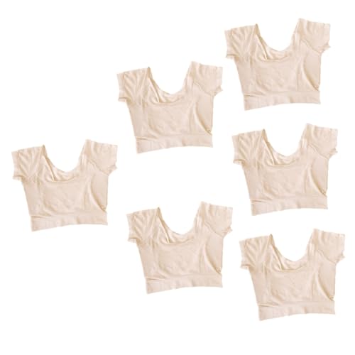 DOITOOL 6 Stk Schweißpolster-Unterwäsche BH-Schweißschutz Atmungsaktive Unterwäsche für Damen Tanktops für Damen Damen-Unterhemden Gut Achselweste schweißabsorbierende Weste Kleidung Liner von DOITOOL