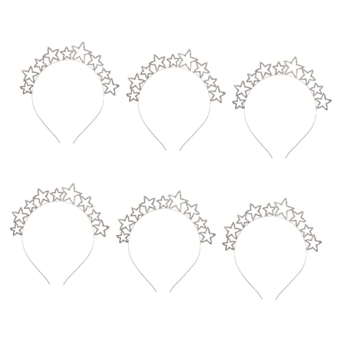 DOITOOL 6 Stk Sterne Stirnband kristall haar Hochzeitsstern Kopfschmuck Haargummi goldene Haaraccessoires Haarreifen für Mädchen frauen kopfschmuck Mode Haarschmuck schmücken Kopfbedeckung von DOITOOL