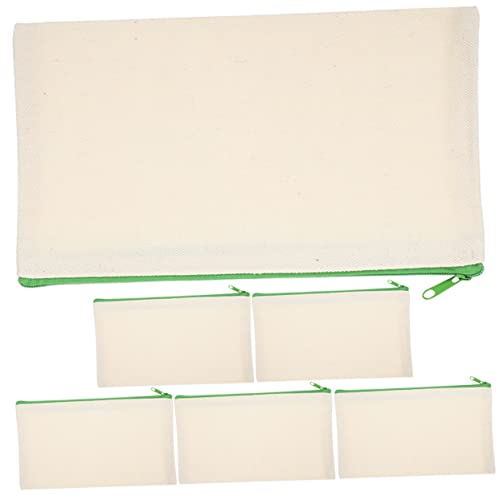 DOITOOL 6stücke Bleistifttasche Mit Reißverschluss Aus Segeltuch Wiederverwendbare Kleine Reißverschlusstasche Als Bleistifthalter Und Stifttasche Für Tragbare Make-up-Tools Und Andere Kle von DOITOOL