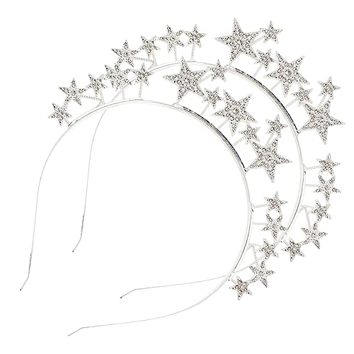 DOITOOL 6 Stück Stern Stirnband Für Kinder Haargummis Stern Haar Accessoires Braut Accessoires Kinderparty Zubehör Für Kleine Mädchen Haarband Für Mädchen Stern Haarreifen von DOITOOL