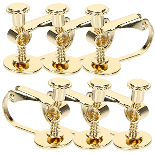 DOITOOL 6 Stück Teiliges Clip Ohrring Converter Nicht Durchbohrte Ohrringverschlüsse Leichtes Komfortables Diy Zubehör für Damen Einfache Anwendung Flache Rückseite für Vielseitige von DOITOOL