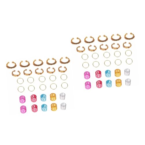 DOITOOL 60 Stk Diy Kleine Geflochtene Haars Pange Haarschmuck Für Damen Haarschmuck Für Frauen Haarspangen Haare Geflochten Ringe Modische Kopfbedeckungen Dekor Metall Fräulein Haarklammer von DOITOOL