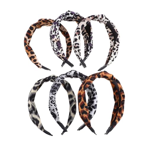 DOITOOL 6st Kreuz Geknotetes Stirnband Haarbänder Für Mädchen Leoparden-haarband Stirnband Make-up-haarband Waschen Gesicht Stirnband Mädchen Stirnband Spa Binden Fräulein Haarschmuck von DOITOOL