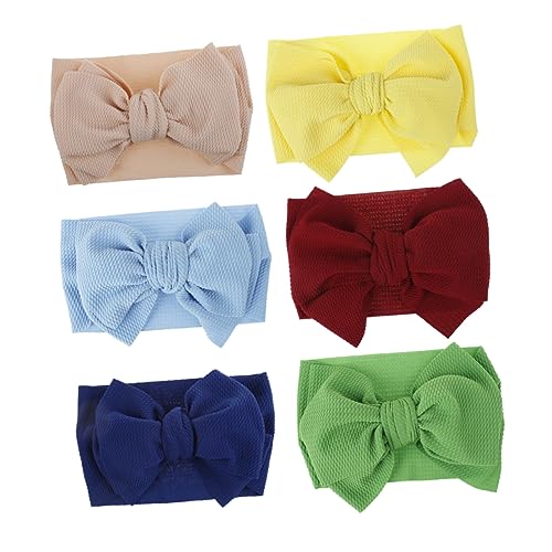 DOITOOL 6St Haarbänder für Mädchen Baby-Haarschleifen Baby dehnbare Stirnbänder haarschmuck Haargummi Bowknot-Haarband Kopfbedeckungen Weben Stirnband Blütenkopf Kind von DOITOOL