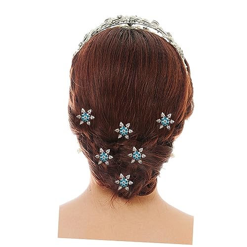 DOITOOL 6St Haarschmuck für Damen Kopfschmuck aus Kristall Tiara Schneeflocken-Haarnadeln Haarspangen mit Strass Hochzeitskleid Kopfbedeckung U-Clip Braut Zubehör von DOITOOL