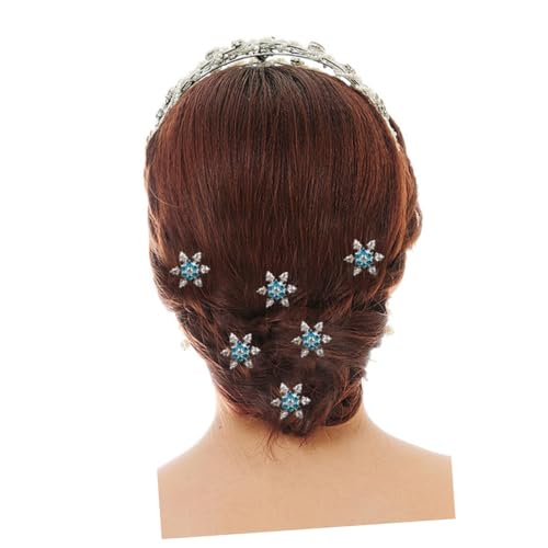 DOITOOL 6St haarschmuck Haarnadeln für Frauen braut haar Braut Kopfschmuck Tiara U-förmige Haarnadeln Schneeflocken-Haarnadeln Hochzeitskleid Kopfbedeckung U-Clip Zubehör von DOITOOL