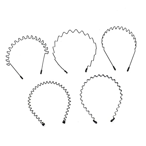 DOITOOL 6st Stirnband Aus Federmetall Haarband Für Männer Haarband Aus Metall Für Männer Gewelltes Gezahntes Haarband All-match-haarband Geflochtenes Stirnband Herren Haarband Sport Wild von DOITOOL