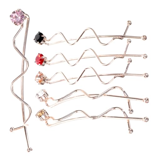 DOITOOL 6stücke Damenspangen Seitliche Haarclips Strass Haarspangen Clip Zubehör Für Frauen Teenager Schmuck Mit Glänzendem Design Für Alltag Party Geburtstag von DOITOOL